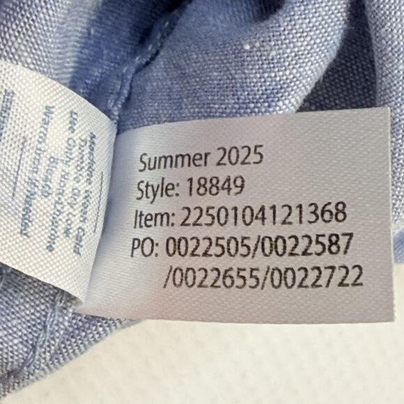 Marine Layer Shirt Mens XL Blue Short Sleeve Button Up Chambray Pocket 18849 - Picture 10 of 10